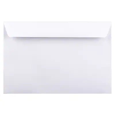 Reskid 6 x 9 booklet envelopes, 24lb white wove, gummed flap
