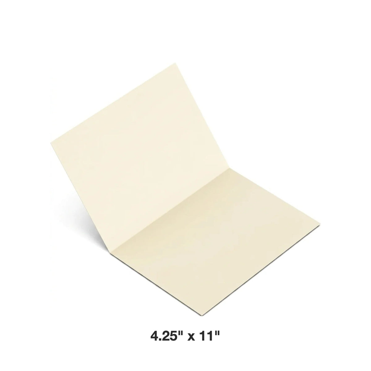 Reskid blank cream greeting card, 4.25 x 11 inch