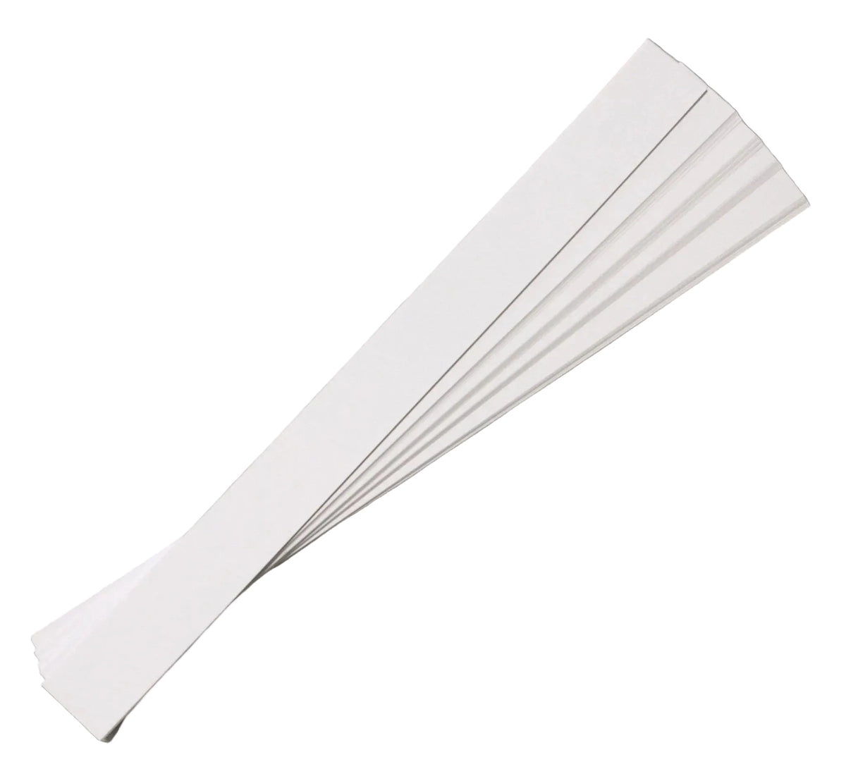 Unlined Paper Strips - Thick Paper - 80lb Cardstock - 2" - 8" x 25" Inches, White, Pack of 100 - Reskid