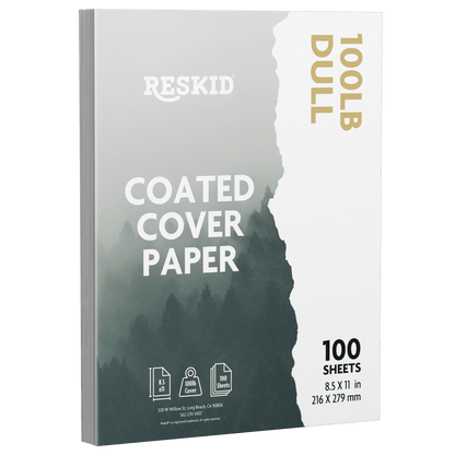100 Pack of Double - Sided Coated Cover Digital C2S Cardstock - Reskid