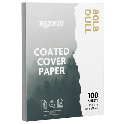 100 Pack of Double - Sided Coated Cover Digital C2S Cardstock - Reskid