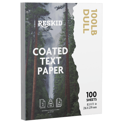 100 Pack of Double - Sided Coated Text Digital C2S Paper - Reskid