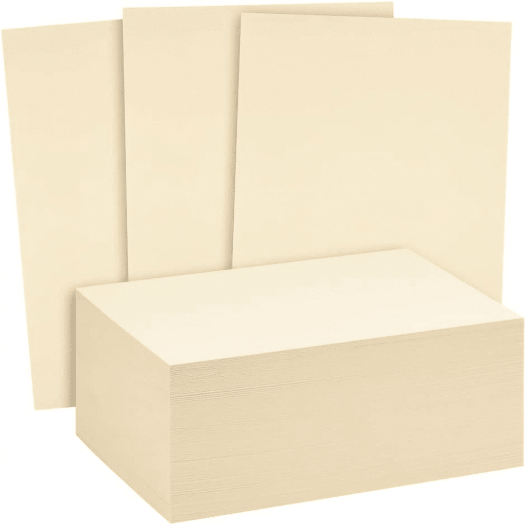 100 Pack of Premium Smooth Cream Cardstock Cover - Reskid