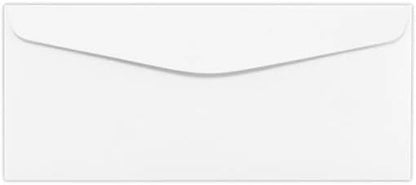 #10 Envelopes - 2500 Bulk Box - 4 1/8" x 9 1/2" - 24lb White - Gummed - Safe for Printing