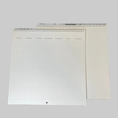 Reskid blank spiral wall calendars, 12 x 12 inch, 2-pack