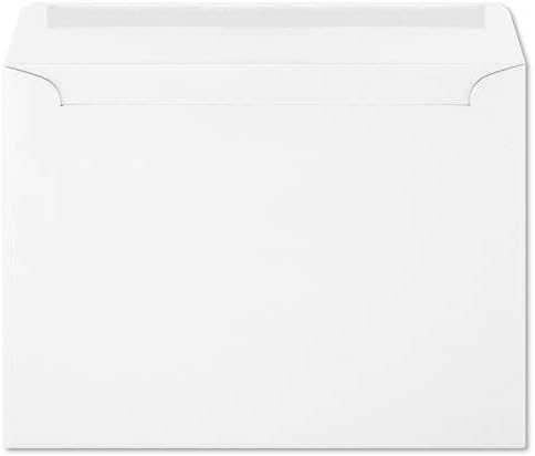 Reskid 10" x 13" Booklet Envelopes, Gummed Seal, for Mailing or Storage, 28 lb White Wove, 500 per Box