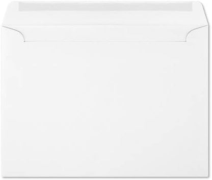 Reskid 10" x 13" Booklet Envelopes, Gummed Seal, for Mailing or Storage, 28 lb White Wove, 500 per Box
