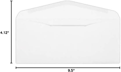 #10 Envelopes - 2500 Bulk Box - 4 1/8" x 9 1/2" - 24lb White - Gummed - Safe for Printing