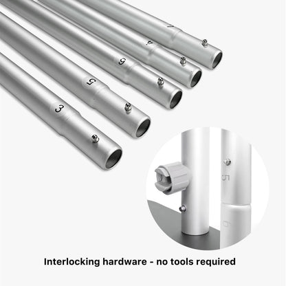 Tension Fabric Stand Hardware (36"x90") - Lightweight Aluminum Kit for Quick Setup and Stability, Compatible with 36"x90" Inserts, Complete with Heavy-Duty Base Plate and Soft-Sided Carrying Bag