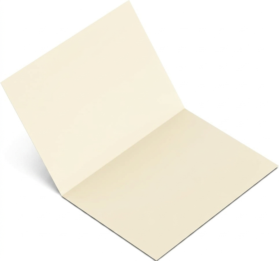 Reskid 100-Pack Cream Blank Greeting Cards - Heavyweight 100lb Natural Cover Cardstock - 300GSM - Pre-Scored Printable Note Cards