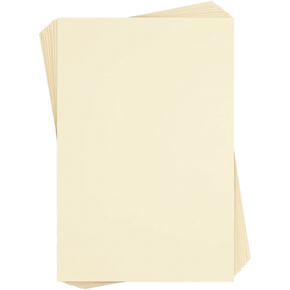 100 Pack of Premium Smooth Cream Cardstock Cover