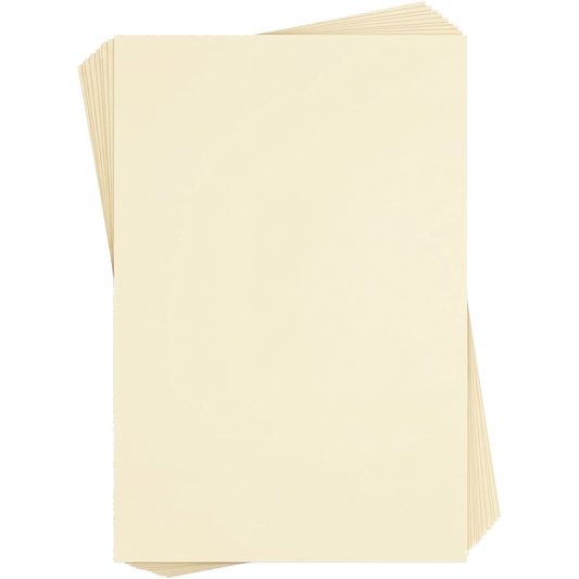 100 Pack of Premium Smooth Cream Cardstock Cover