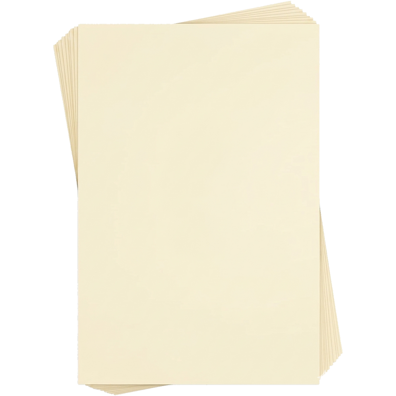 100 Pack of Premium Smooth Cream Cardstock Cover
