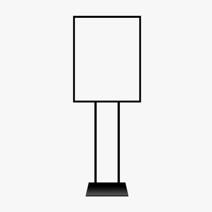 Premium 22" x 28" Poster Stand (Hardware Only) - Floorstanding Sign Holder for Retail Advertising - 60" Tall - Sturdy Construction - Matte Black Finish - Lightweight & Portable - Easy Assembly
