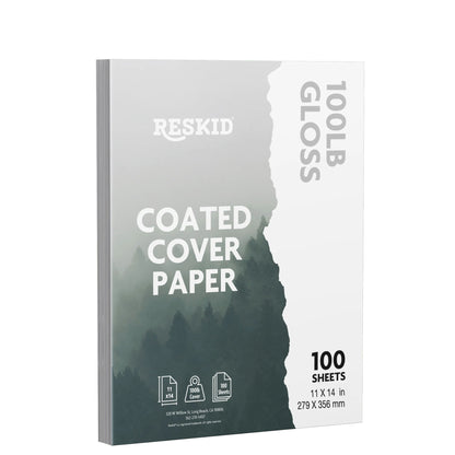 Reskid coated C2S cardstock pack, 11 x 14 inch, 100 sheets