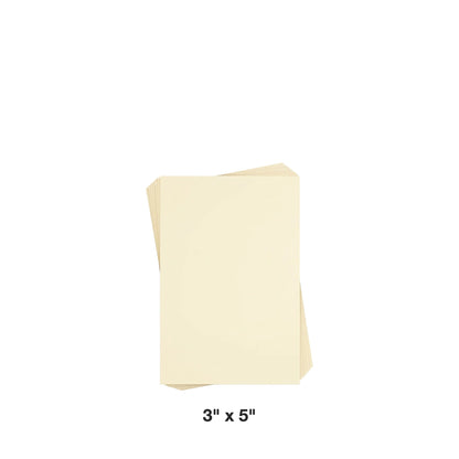 Reskid premium smooth cream cardstock, 3 x 5 inch, 100 sheets