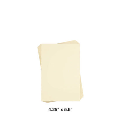 Reskid premium smooth cream cardstock, 4.25 x 5.5 inch, 100 sheets