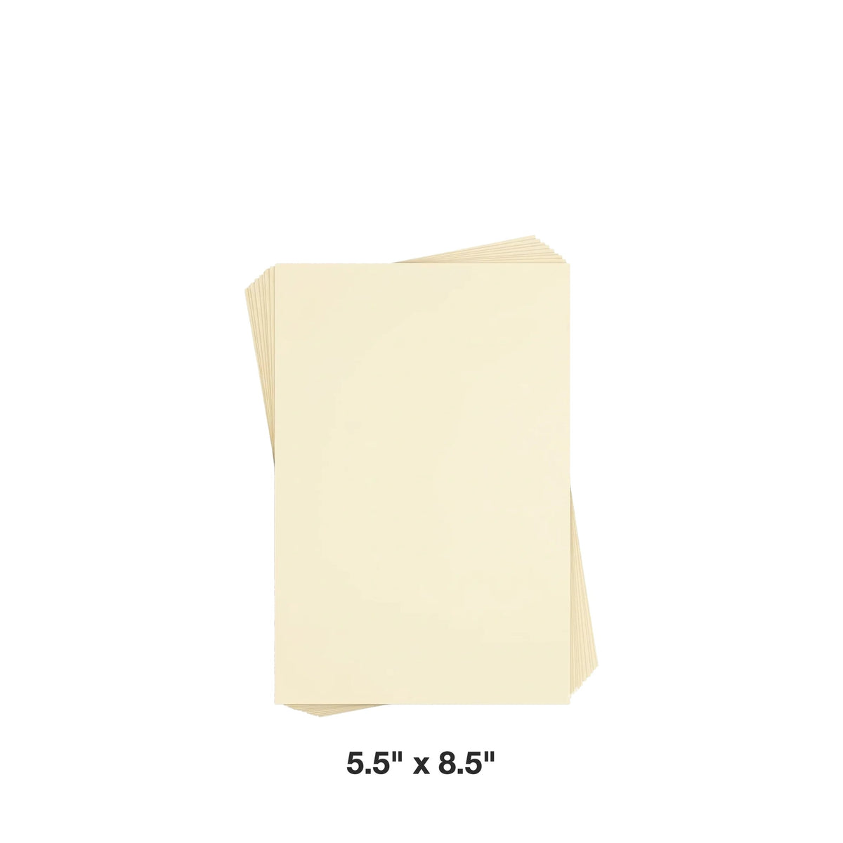 Reskid premium smooth cream cardstock, 5.5 x 8.5 inch, 100 sheets