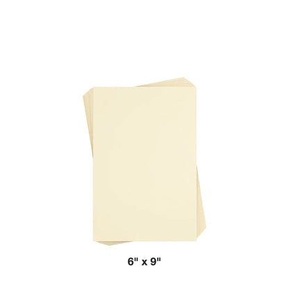 Reskid premium smooth cream cardstock, 6 x 9 inch, 100 sheets