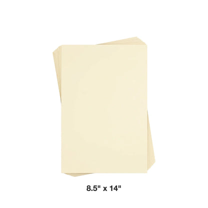 Reskid premium smooth cream cardstock, 8.5 x 14 inch, 100 sheets