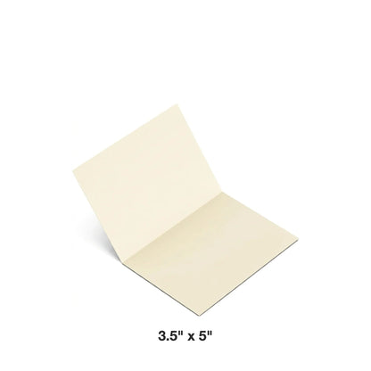 Reskid blank cream greeting card, 3.5 x 5 inch