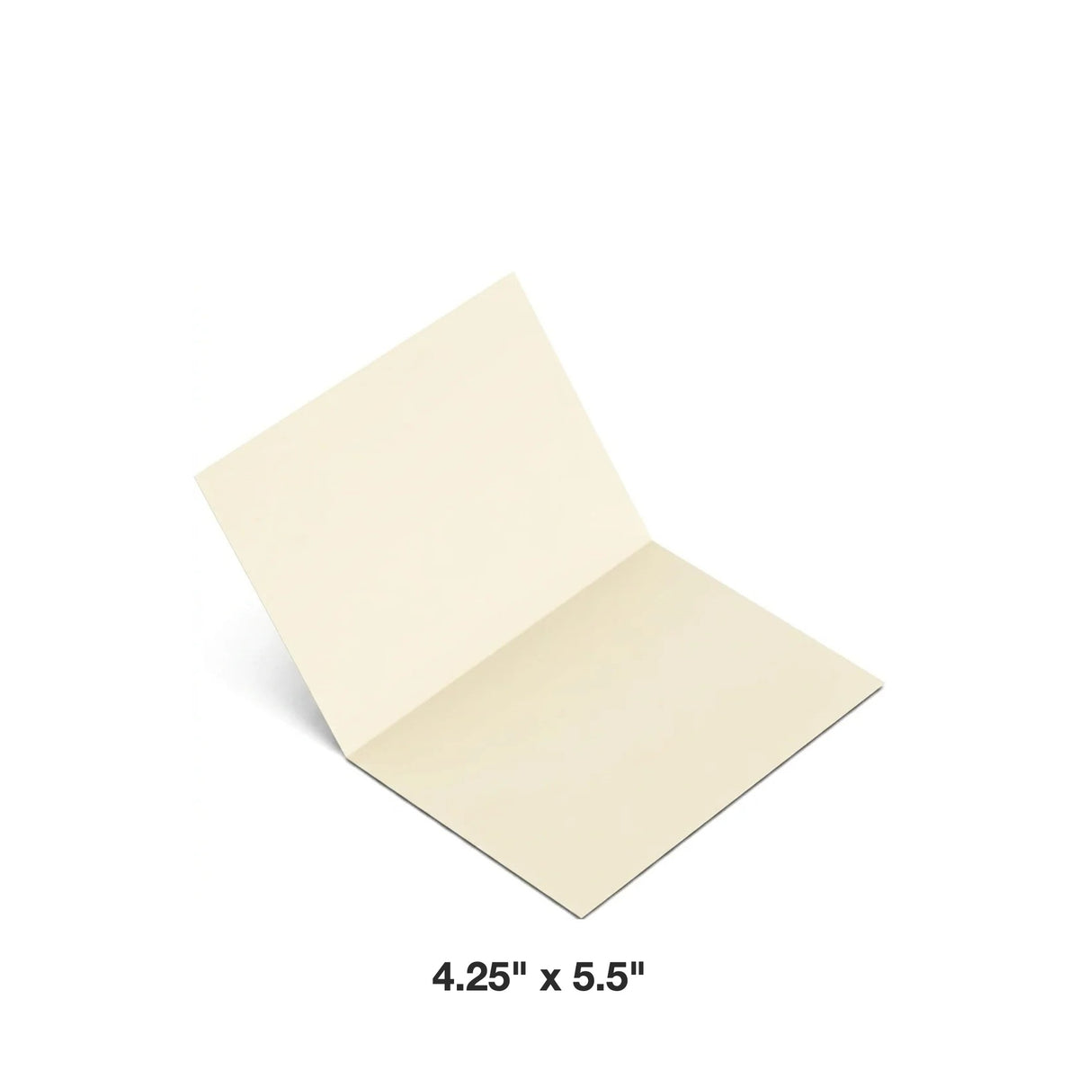 Reskid blank cream greeting card, 4.25 x 5.5 inch