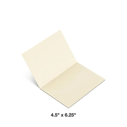 Reskid blank cream greeting card, 4.5 x 6.25 inch