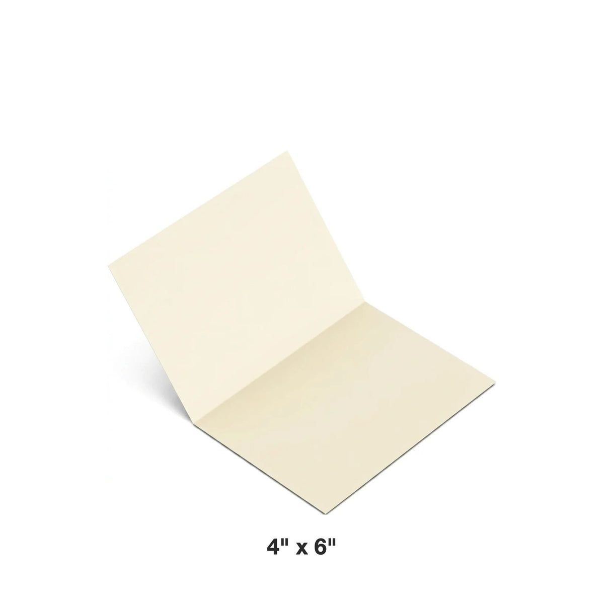 Reskid blank cream greeting card, 4 x 6 inch