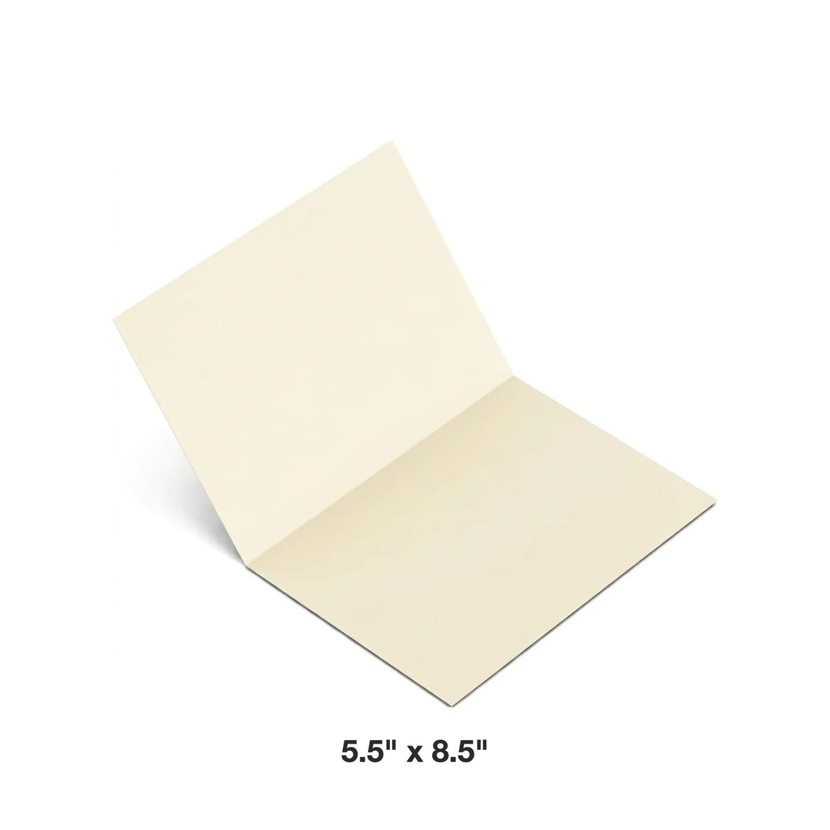 Reskid blank cream greeting card, 5.5 x 8.5 inch