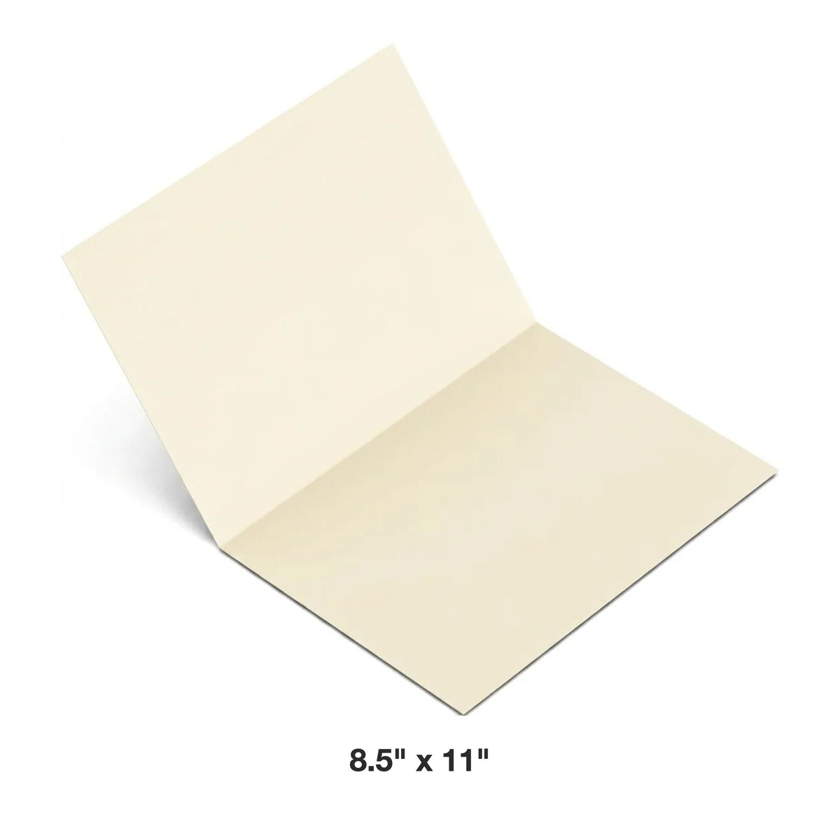 Reskid blank cream greeting card, 8.5 x 11 inch