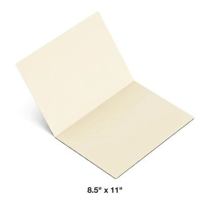 Reskid blank cream greeting card, 8.5 x 11 inch