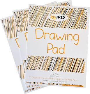 Drawing Paper Pad - 70lb Premium Text - 50 Sheets - Reskid