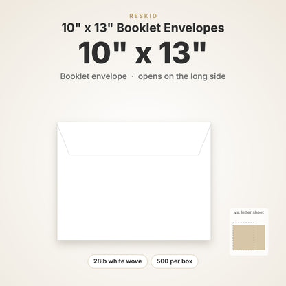 Reskid 10 x 13 inch booklet envelope