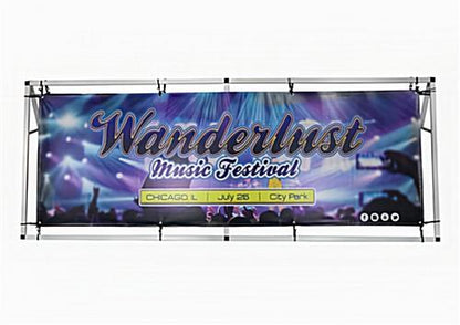 Horizontal Banner A - Frame – 3ft x 8ft Outdoor Sideline Banner Stand – Portable and Weather - Resistant Frame Banner – Promotional and Sporting Events - Reskid