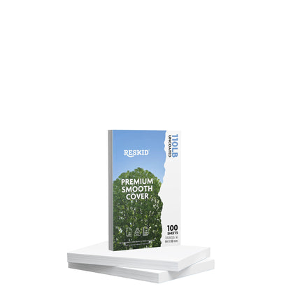 Reskid premium smooth white cardstock pack, 2.5 x 3.5 inch, 100 sheets