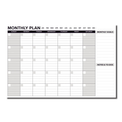 Thick Cardstock Undated Desk Calendar, Desktop Monthly Planner with To - Do List and Notes, Home, Office Desk Calendar - 12" x 18", 18 Sheets - Reskid