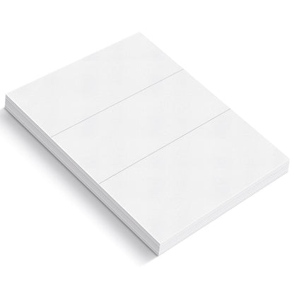 White Scored Cardstock, 110lb, 8.5 x 11 inches Z - Fold to 3.66 x 8.5 inches, Heavy Weight Cover Stock, 50 Sheets - Reskid